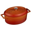 COCOTTE OVALE DIAM 21X25CM H11CM 3.19L FONTE EMAILLE