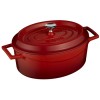 COCOTTE OVALE DIAM 21X25CM H11CM 3.19L FONTE EMAILLE