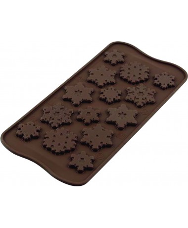 Plaque chocolats flocons de niege